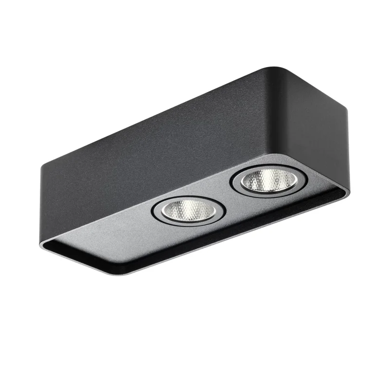 Outdoor Downlights Yuki 01-4233 – REDO LED downlight for outdoor mounting in matt black, 10W, 2700K, IP20
