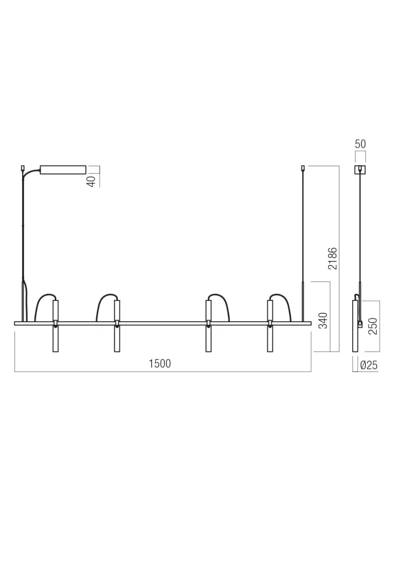 Praxi 01-4276 – REDO LED пендел в матово черен, 28.5W, 2700K, IP20