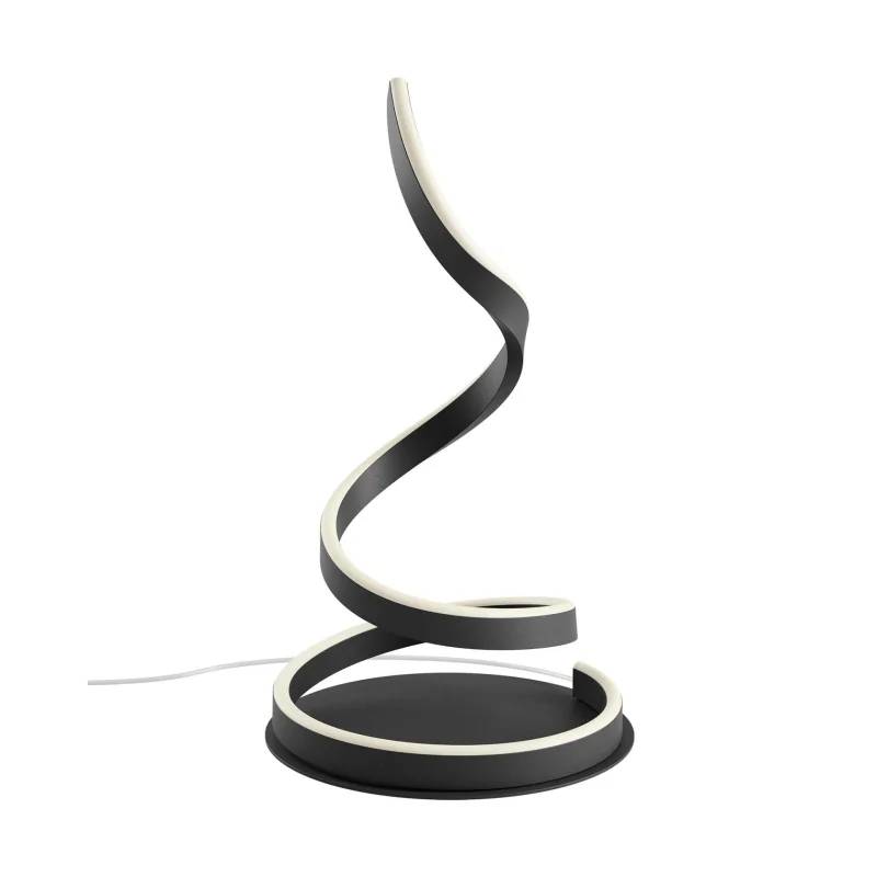 Table Lamps Scroll 01-4280 – REDO LED table lamp in matt black, 19W, 3000K, IP20