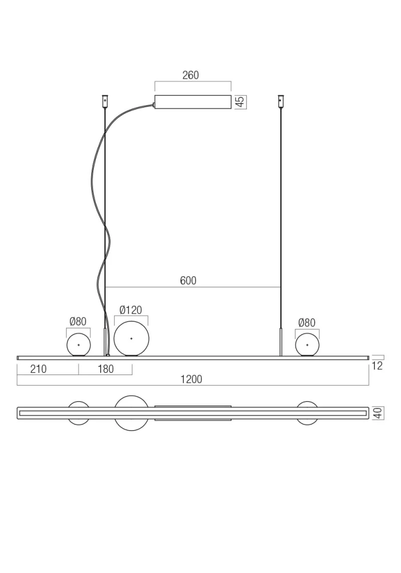 Dune 01-4297 – REDO LED пендел в матово златист месинг, 40W, 3000K, IP20