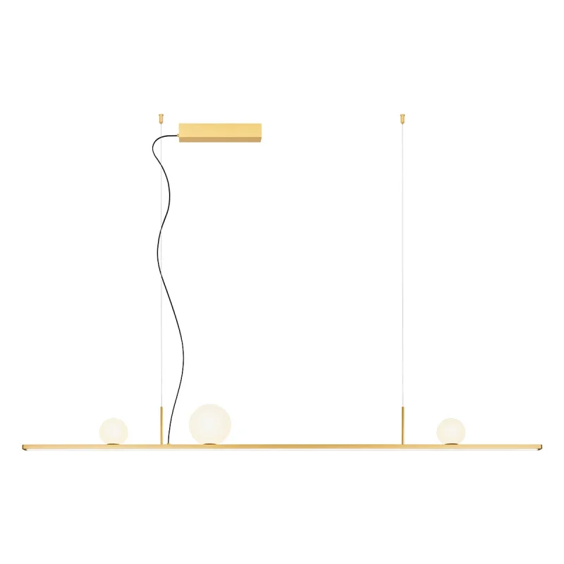 LED Pendants & Chandeliers Dune 01-4301 – REDO LED pendant in matt gold brass, 48W, 3000K, IP20