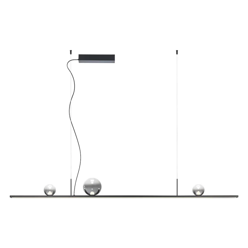 LED Pendants & Chandeliers Dune 01-4302 – REDO LED pendant in matt black, 48W, 3000K, IP20