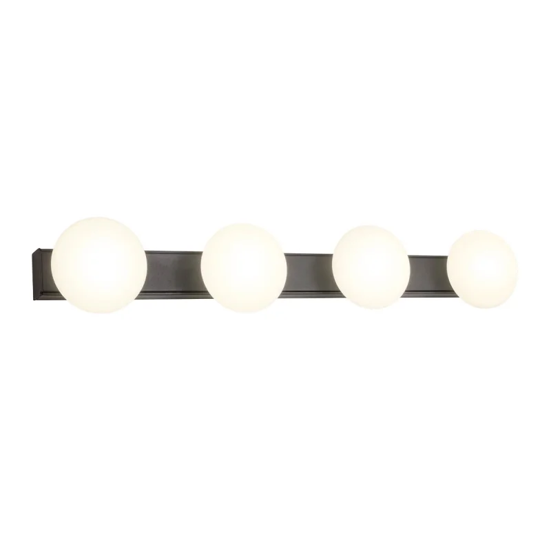 Bathroom Lighting Ovum 01-4311 – REDO LED wall light for bathroom in matt black, 4X5W, 3000K, IP44