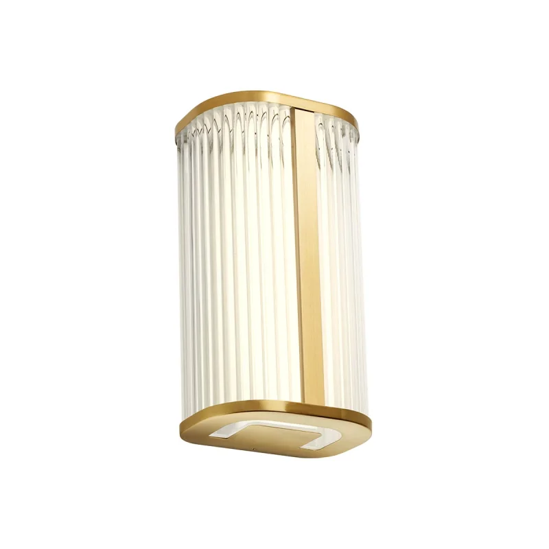 Bathroom Lighting Rigo 01-4313 – REDO LED wall light for bathroom in brass, 12W, 3000K, IP44