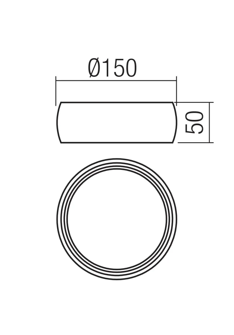 Poll 01-4319 – REDO LED ceiling light in silver coffee, 20W, 3000K, IP20