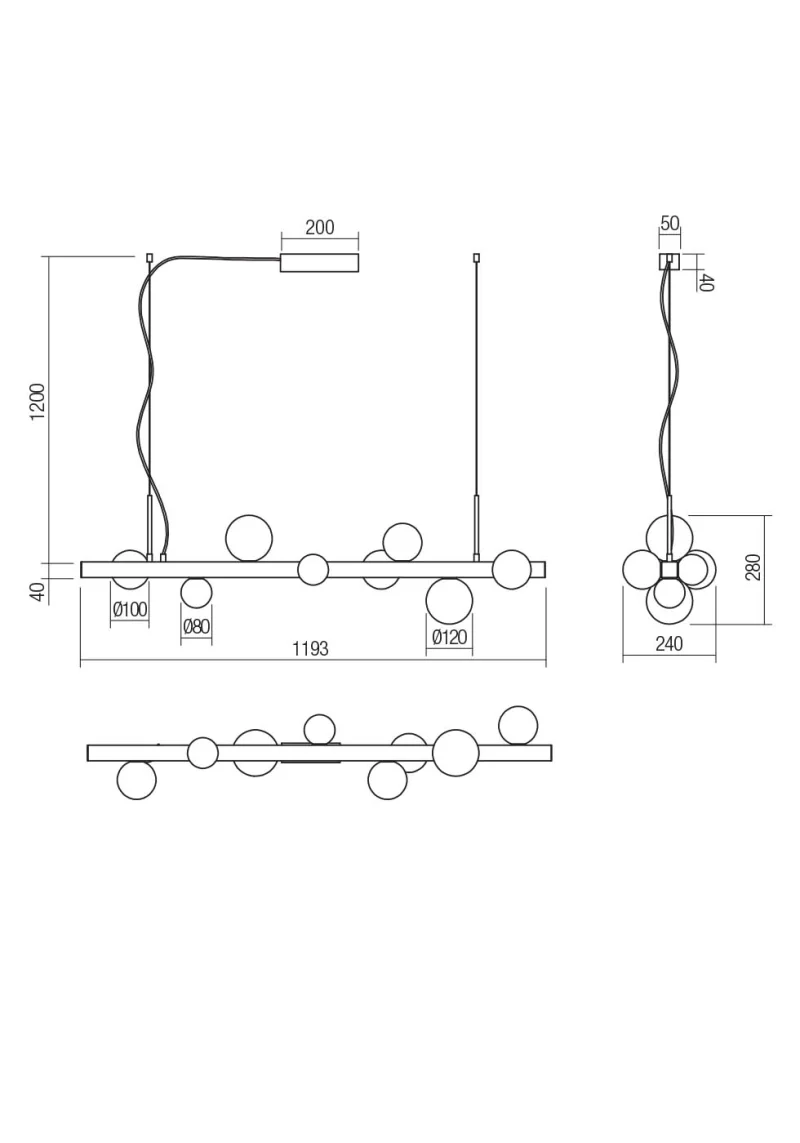 Goji 01-4334 – REDO LED пендел в матово златист, 47W, 3000K, IP20