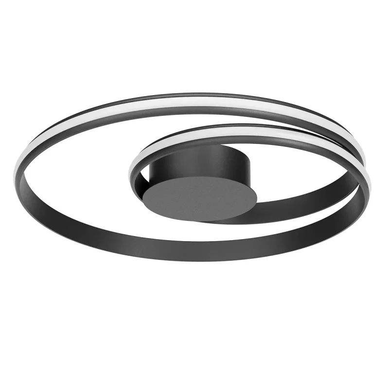 LED Ceiling Lights Torsion 01-4359 – REDO LED ceiling light in matt black, 40W, 2700K, IP20