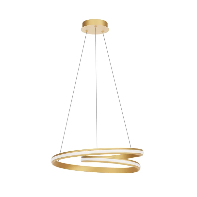 LED Pendants & Chandeliers Torsion 01-4361 – REDO LED pendant in matt gold, 40W, 2700K, IP20
