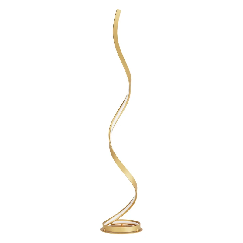 Floor Lamps Torsion 01-4367 – REDO LED floor lamp in matt gold, 24W, 2700K, IP20
