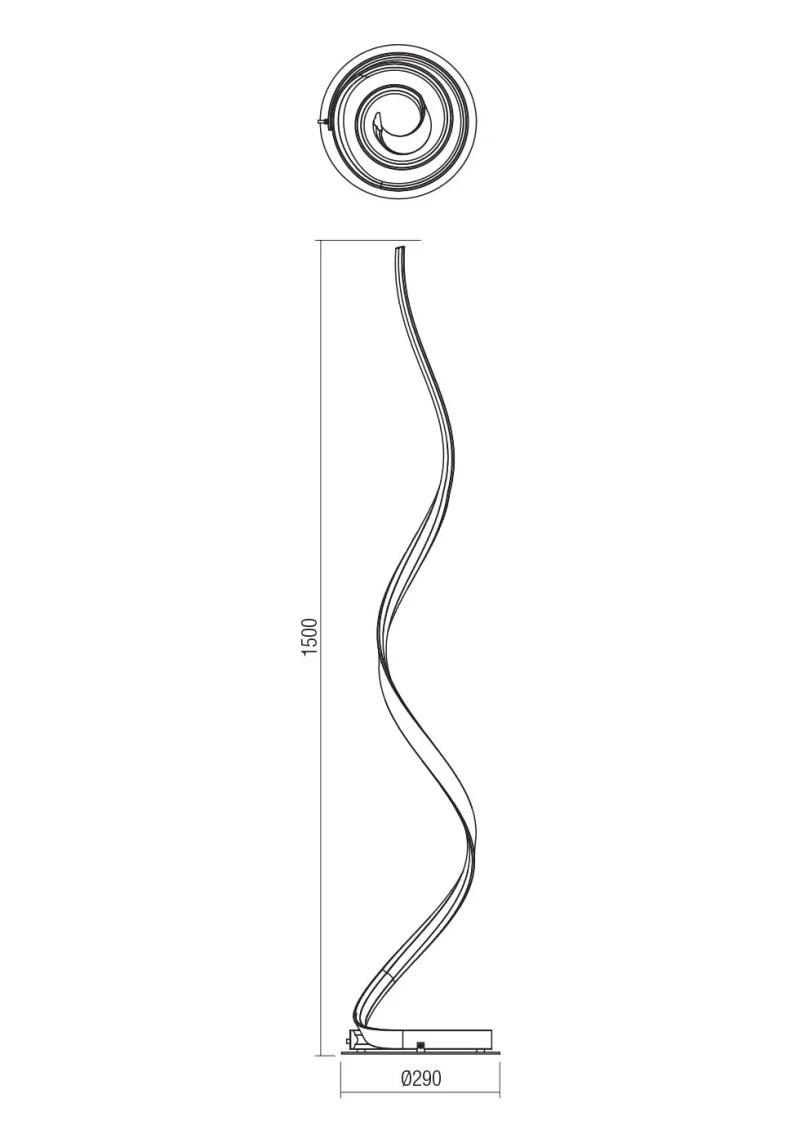 Torsion 01-4369 – REDO LED настолна лампа в матово бял, 11W, 2700K, IP20