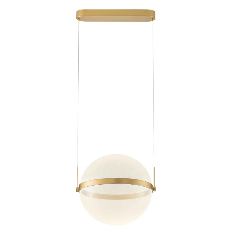 LED Pendants & Chandeliers Atlas 01-4372 – REDO LED pendant in matt gold brass, 34W, 2700K, IP20