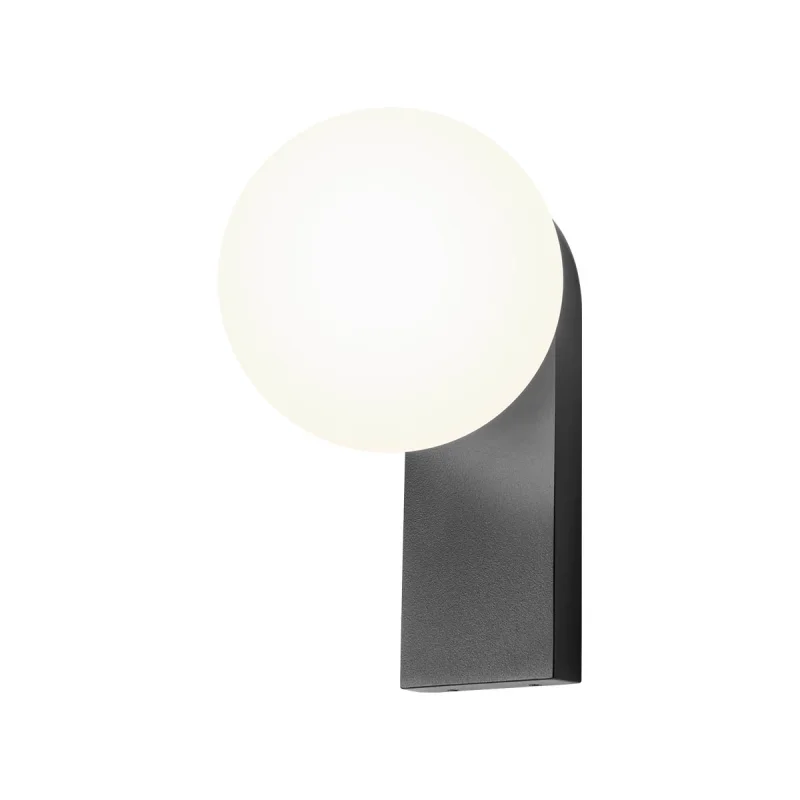 Bathroom Lighting Opale 01-4377 – REDO LED wall light for bathroom in matt black, 9.5W, 2700K, IP44