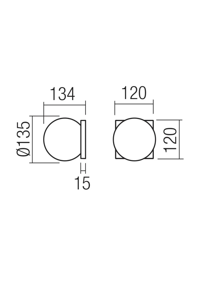 Opale 01-4381 – REDO LED ceiling light for bathroom in matt black, 12W, 2700K, IP44