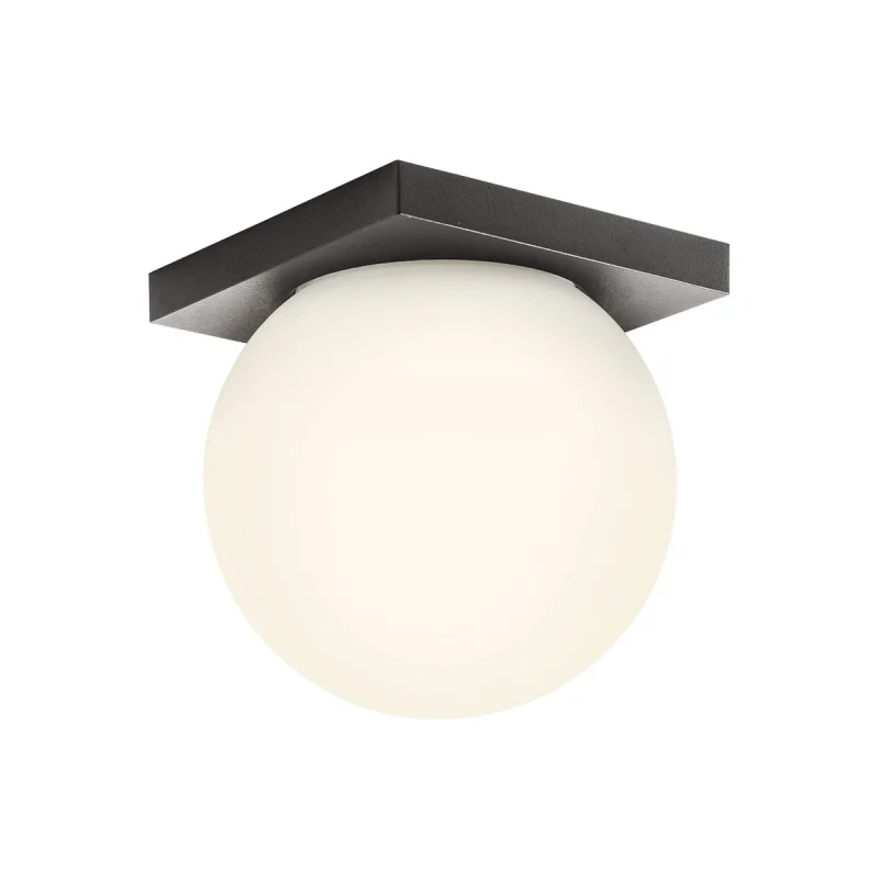 Bathroom Lighting Opale 01-4381 – REDO LED ceiling light for bathroom in matt black, 12W, 2700K, IP44