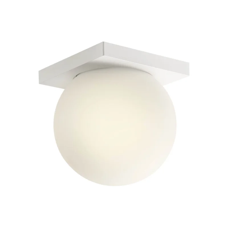 Bathroom Lighting Opale 01-4382 – REDO LED ceiling light for bathroom in matt white, 12W, 3000K, IP44