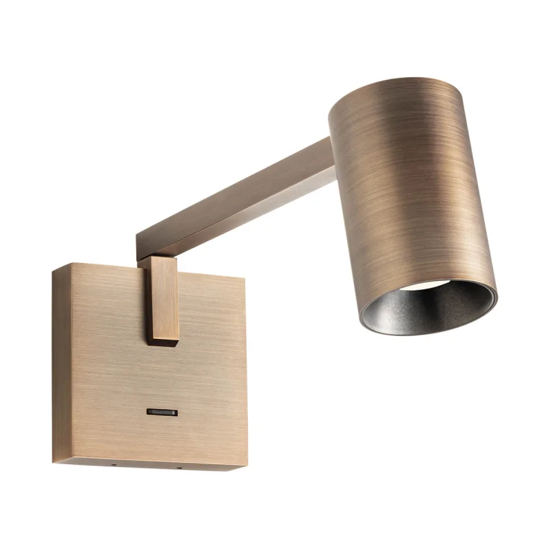 Wall Lights Rolf 01-4389 – REDO wall light in antique bronze, 1x10W, IP20
