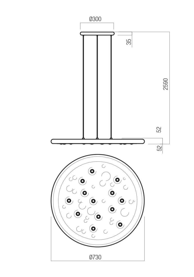 Neba 01-4403 – REDO LED pendant in matt grey, 48,5W, 3000K, IP20