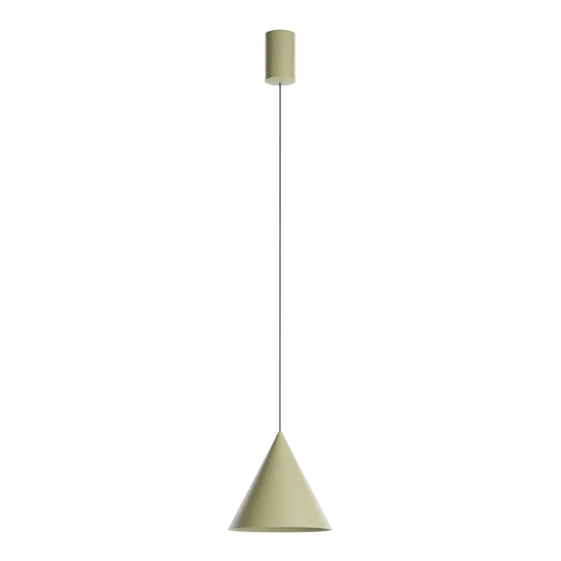 LED Pendants & Chandeliers Konos 01-4415 – REDO LED pendant in matt olive green, 10W, 3000K, IP20