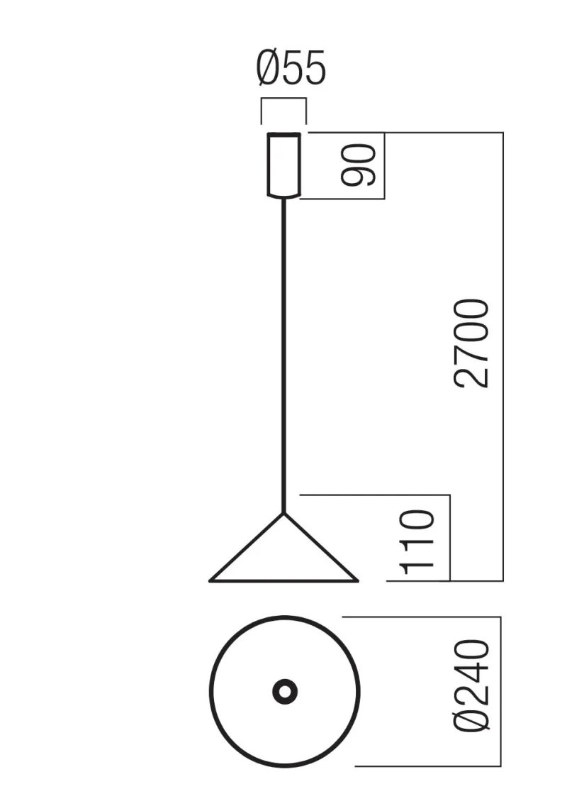 Konos 01-4417 – REDO LED пендел в матово бял, 10W, 3000K, IP20