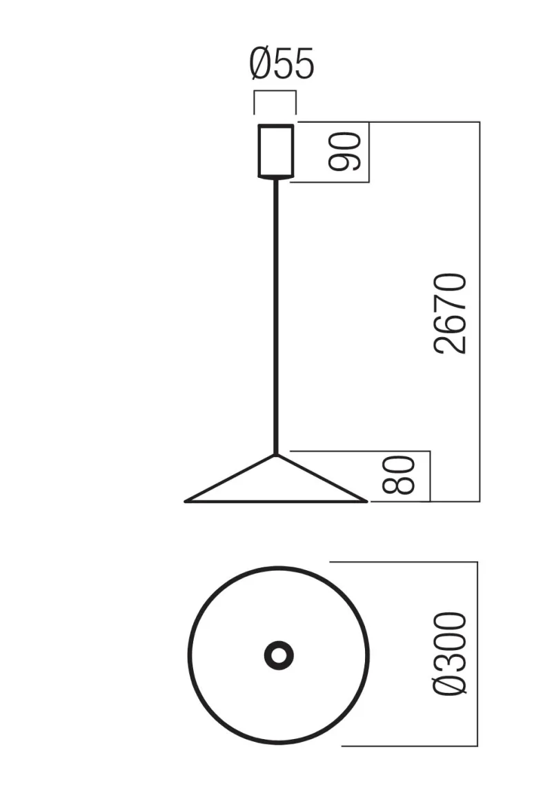 Konos 01-4424 – REDO LED пендел в матово черен, 10W, 3000K, IP20