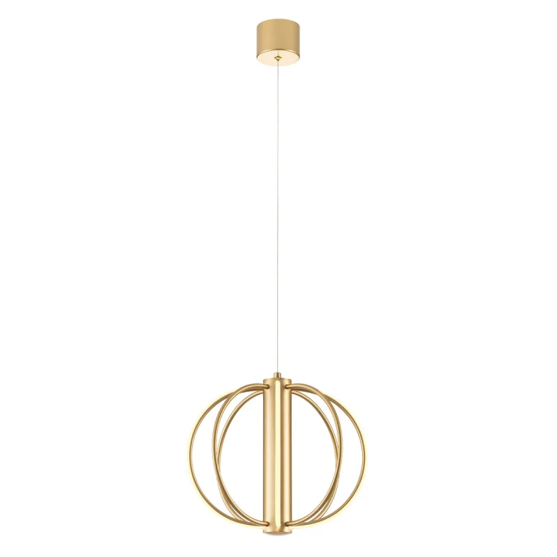 LED Pendants & Chandeliers Moss 01-4426 – REDO LED pendant in matt gold, 20W, 3000K, IP20