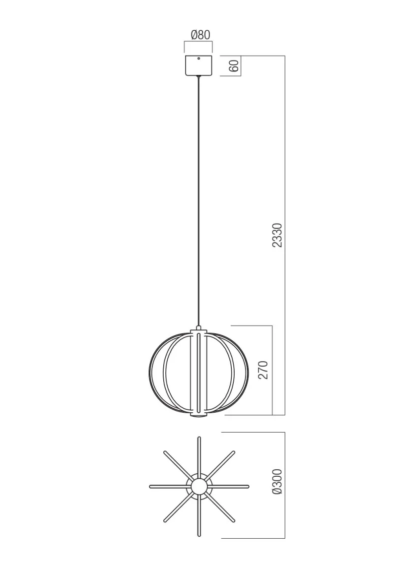 Moss 01-4427 – REDO LED пендел в матово черен, 20W, 3000K, IP20
