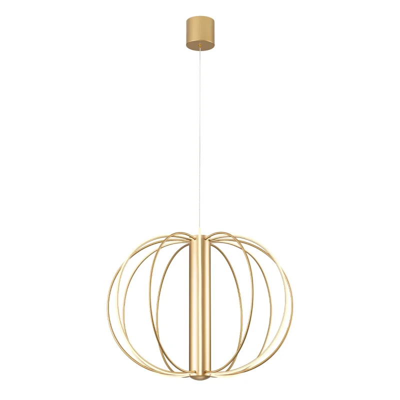 LED Pendants & Chandeliers Moss 01-4432 – REDO LED pendant in matt gold, 72W, 3000K, IP20