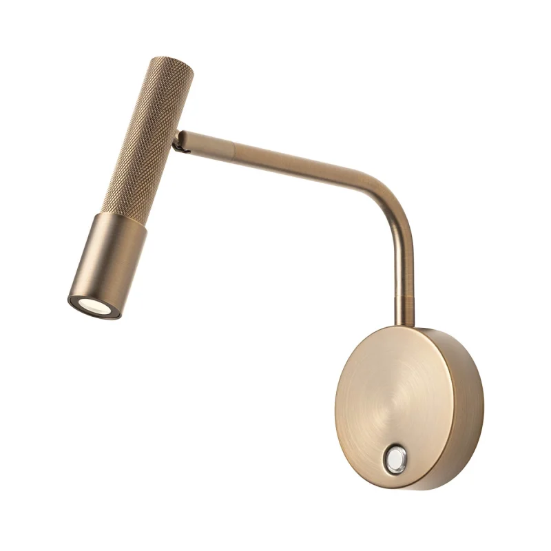 Wall Lights Drill 01-4439 – REDO LED wall light with switch in antique bronze, 1x8W, 3000K, IP20