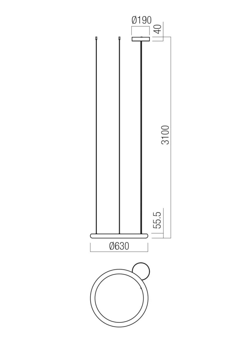 Halley 01-4456 – REDO LED pendant in white matt, 40W, 2700K, IP40