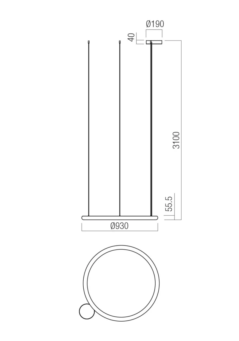 Halley 01-4457 – REDO LED pendant in white matt, 50W, 2700K, IP40