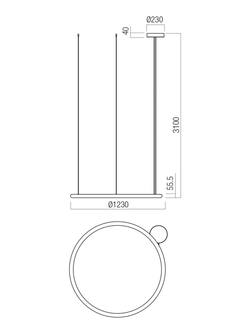 Halley 01-4458 – REDO LED пендел в бял мат, 60W, 2700K, IP40