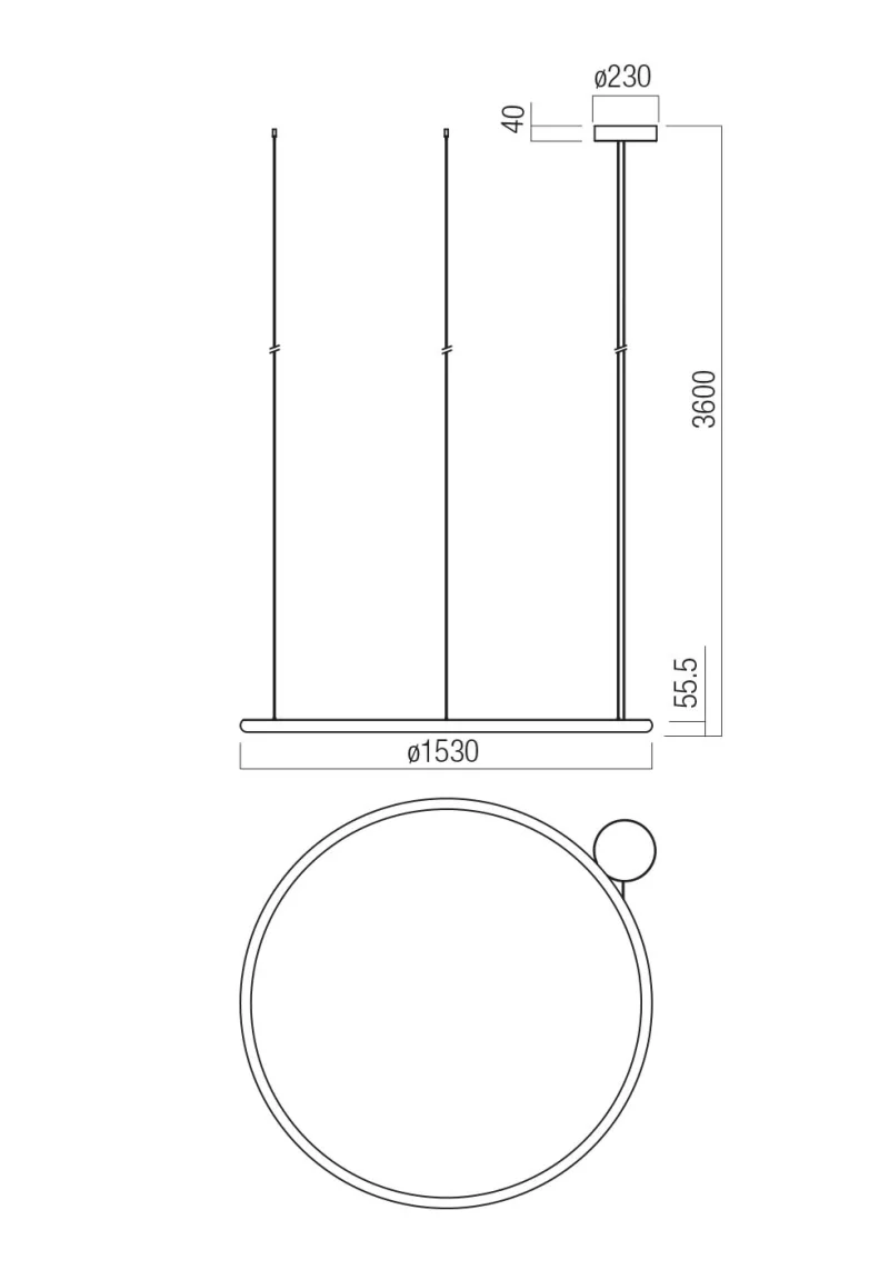 Halley 01-4459 – REDO LED пендел в бял мат, 80W, 2700K, IP40