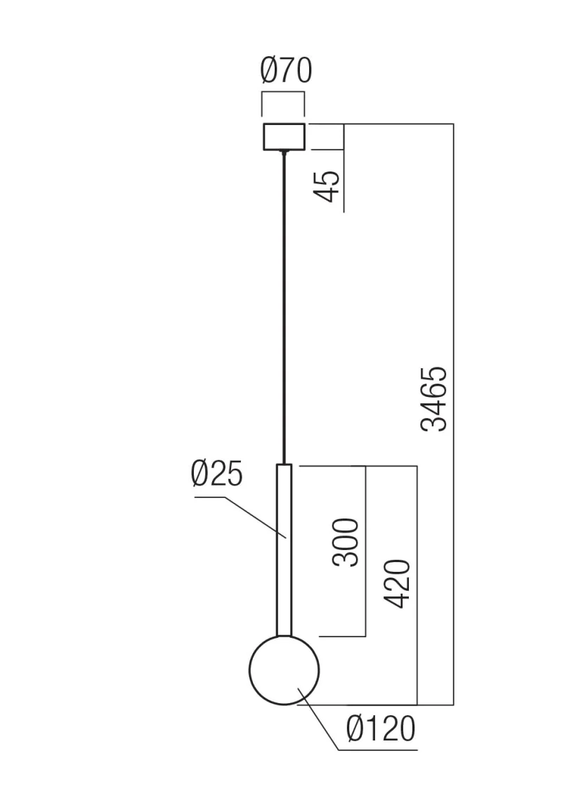 Bolla 01-4551 – REDO LED пендел в матово черен, 8W, 2700K, IP20