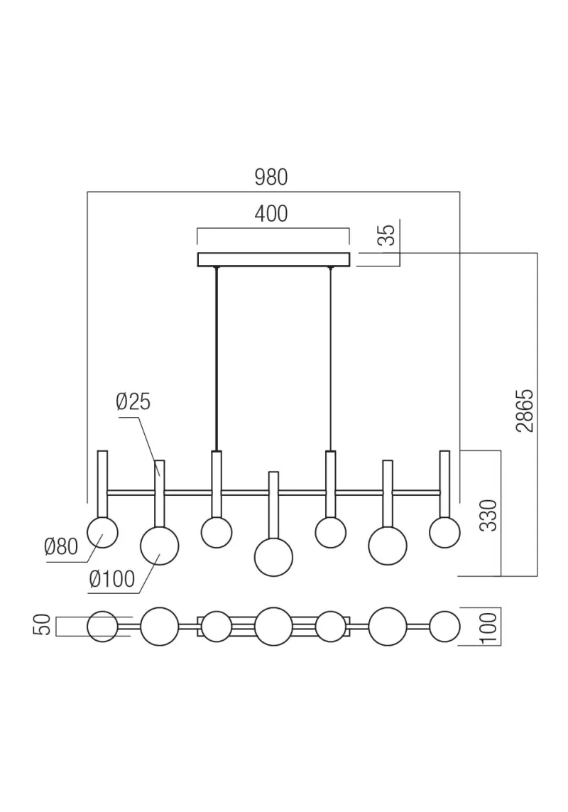 Bolla 01-4553 – REDO LED пендел в матово кафяв, 32W, 2700K, IP20