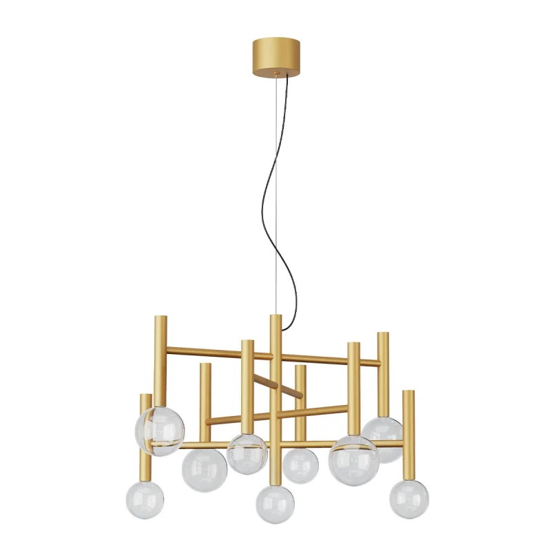 LED Pendants & Chandeliers Bolla 01-4555 – REDO LED chandelier in matt gold, 42W, 2700K, IP20