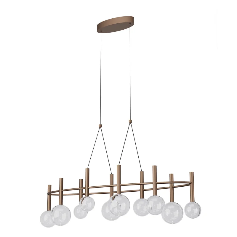 LED Pendants & Chandeliers Bolla 01-4559 – REDO LED pendant in matt brown, 44W, 2700K, IP20