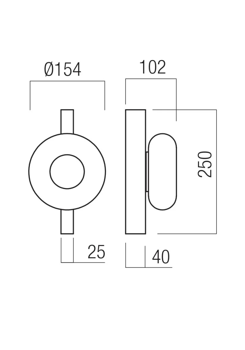 Ethos 01-4562 – REDO LED аплик в матово черен, 9W, 2700K, IP20
