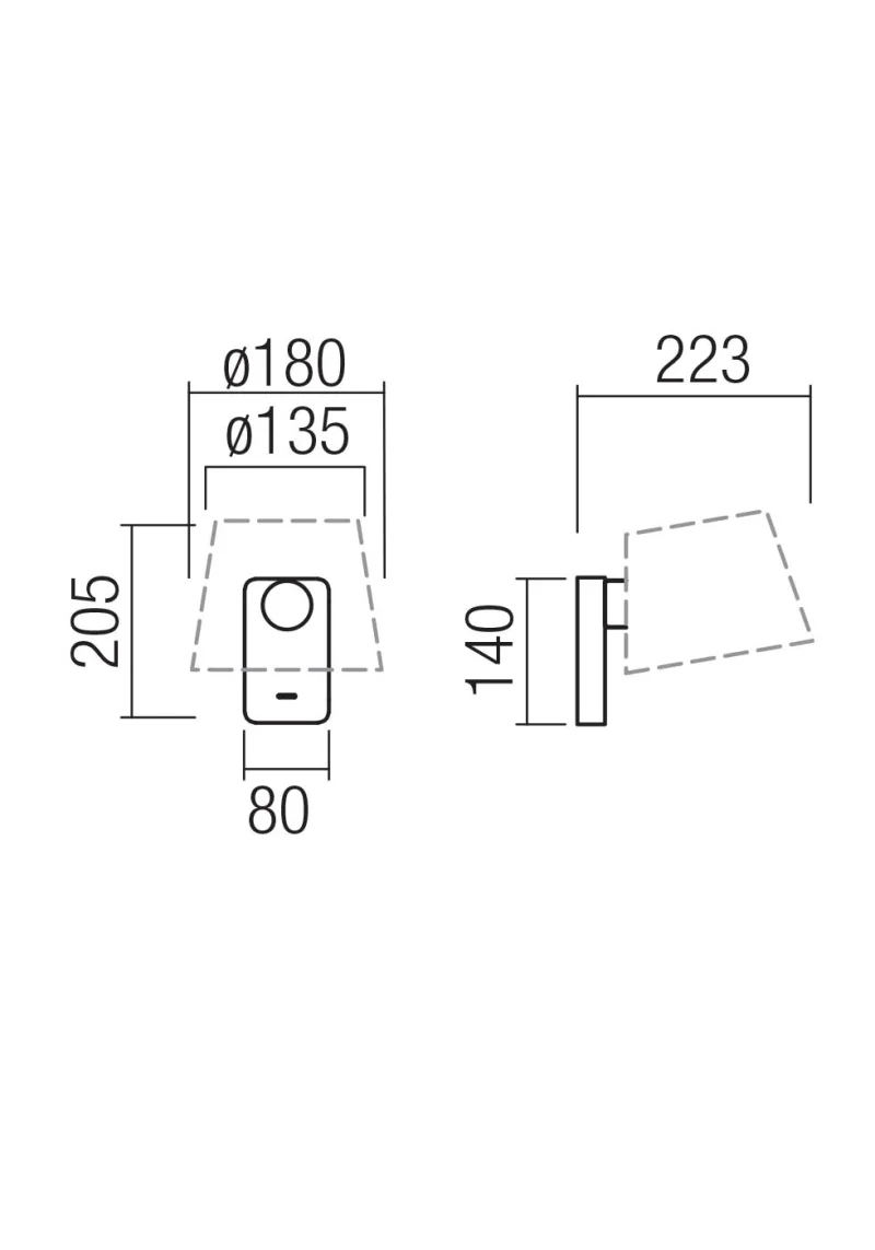 Nemia 01-4646 – REDO аплик с ключ в матово черен, 1x15W, IP20