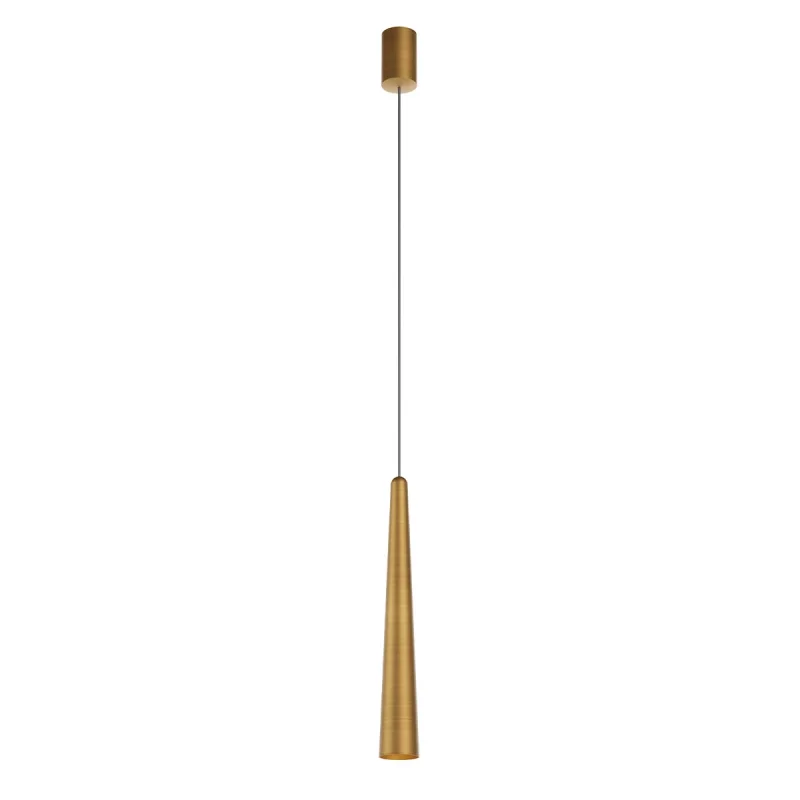LED пендели и полилеи Botera 01-4664 – REDO LED пендел в античен месинг, 10W, 2700K, IP20