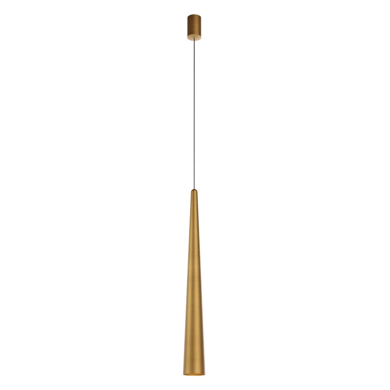 LED пендели и полилеи Botera 01-4670 – REDO LED пендел в античен месинг, 10W, 3000K, IP20