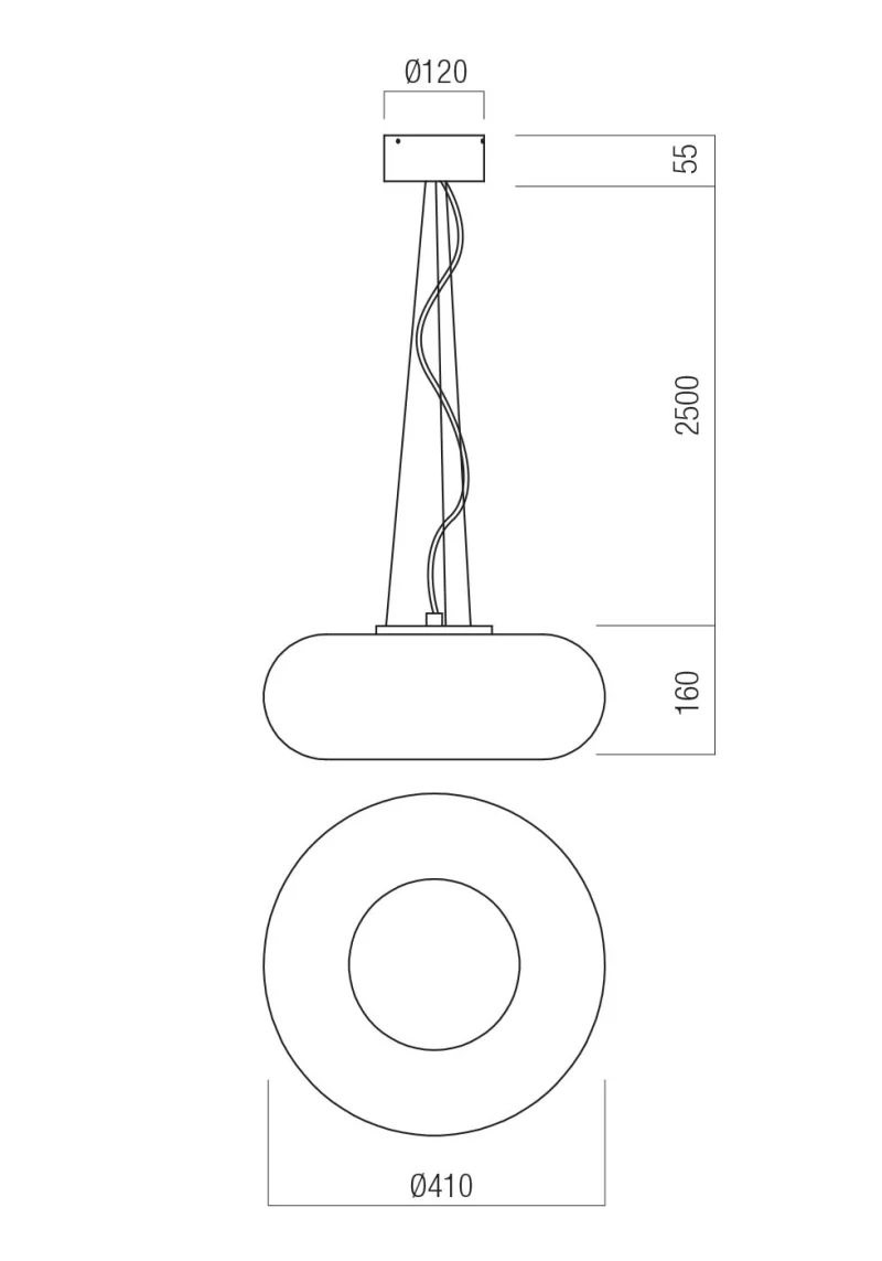 Ethos 01-4677 – REDO LED пендел в матово черен, 29W, 2700K, IP20