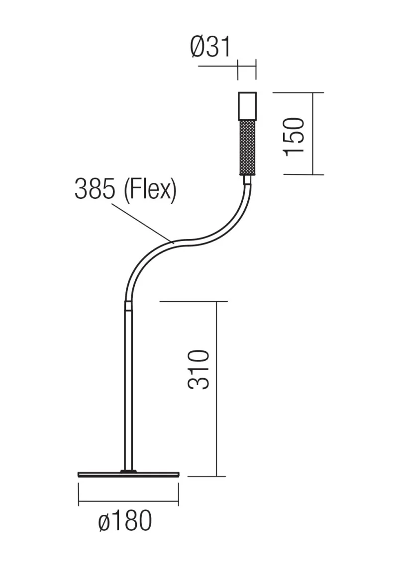 Drill 01-4720 – REDO LED table lamp in matt black, 1x8W, 3000K, IP20