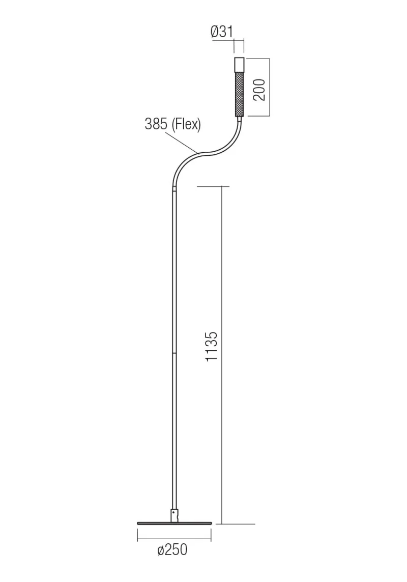 Drill 01-4721 – REDO LED лампион в черен, 1x8W, 2700K, IP20