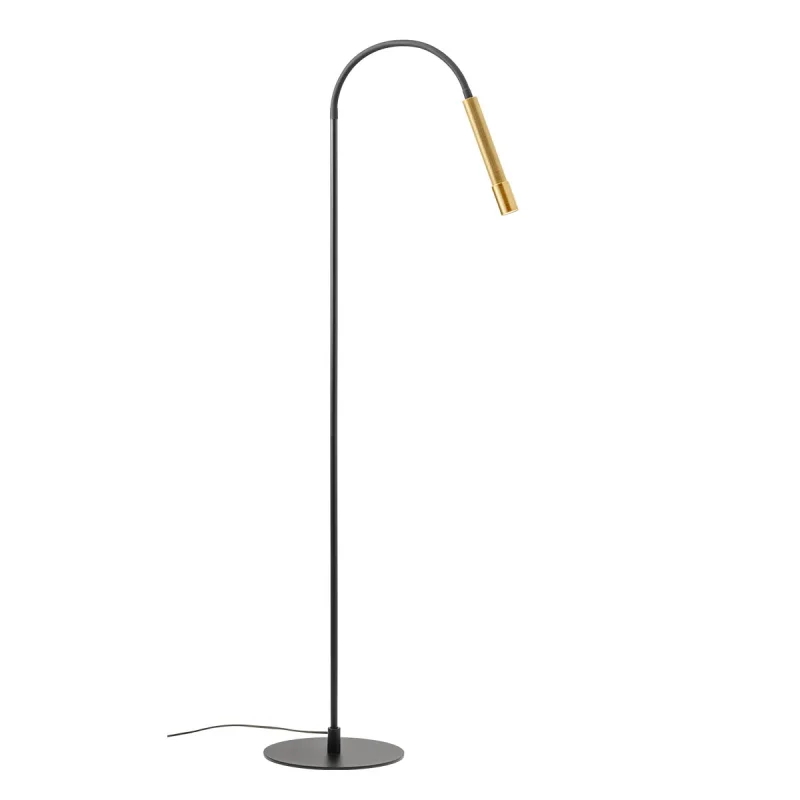Floor Lamps Drill 01-4724 – REDO LED floor lamp in black, 1x8W, 3000K, IP20