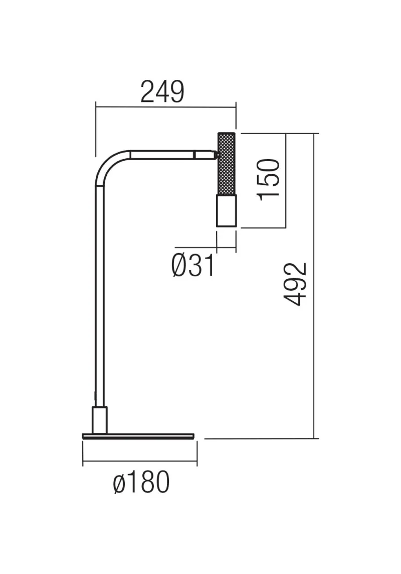 Drill 01-4729 – REDO LED table lamp in matt black, 1x8W, 2700K, IP20