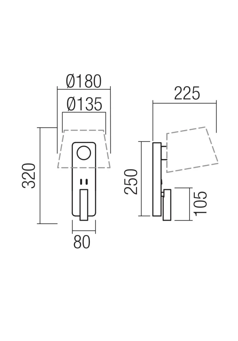 Nemia 01-4762 – REDO LED аплик с ключ и USB в матово златист, 1x15W, 2700K, IP20