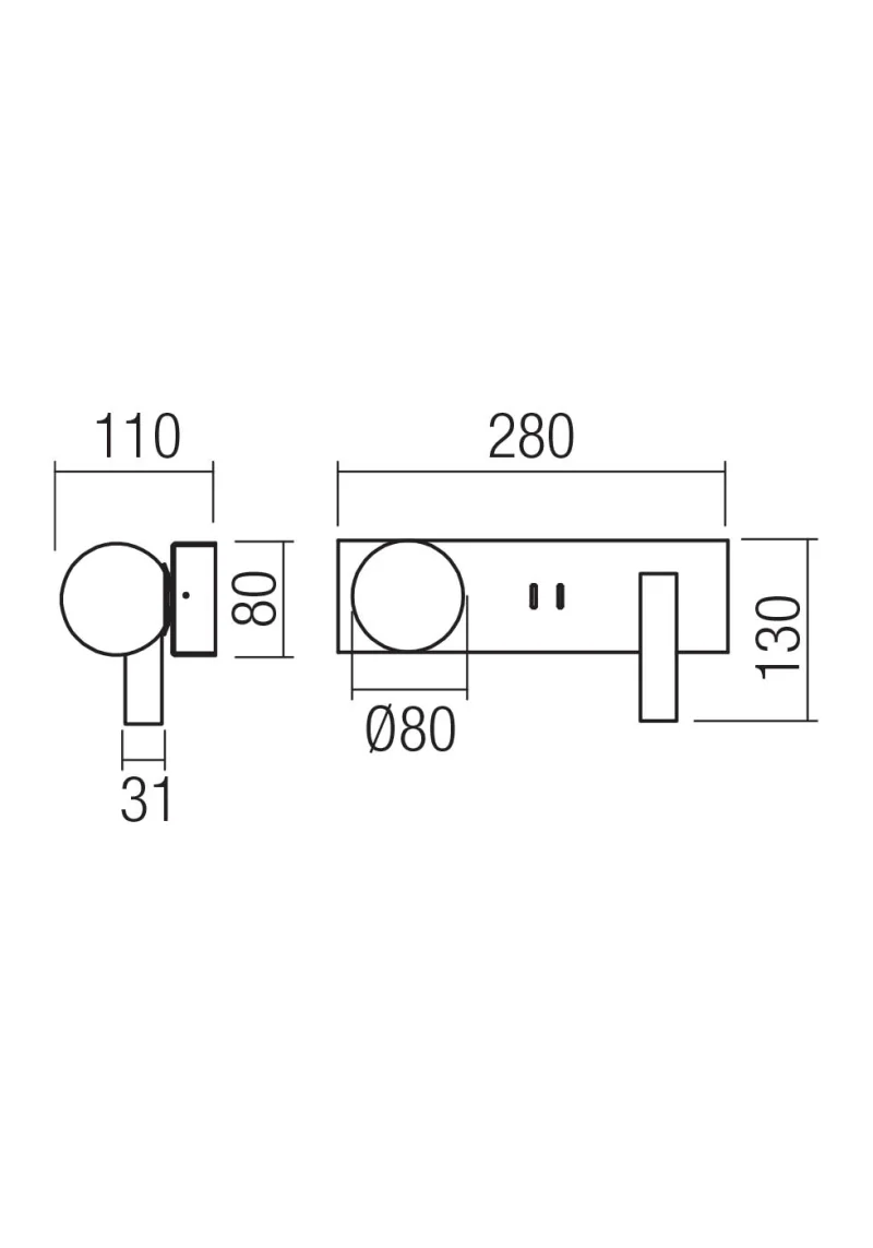 Norma 01-4770 – REDO LED аплик с ключ и USB в матово златист, 1x5W, 2700K, IP20