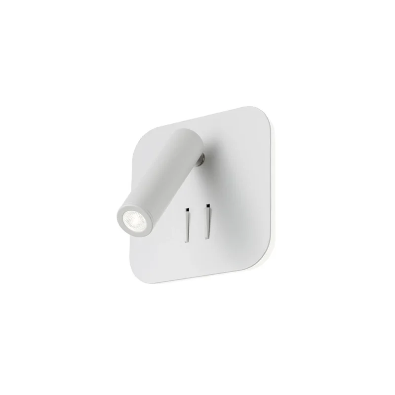 Стенно осветление (аплици) Quda 01-4773 – REDO LED аплик с ключ в матово бял, 1x6W, 2700K, IP20