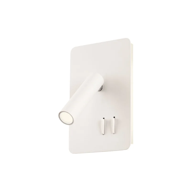 Wall Lights Quda 01-4778 – REDO LED wall light with switch and USB in matt white, 1x6W, 2700K, IP20