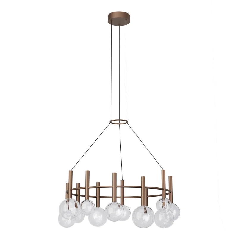 LED Pendants & Chandeliers Bolla 01-4785 – REDO LED pendant in matt black, 53W, 2700K, IP20